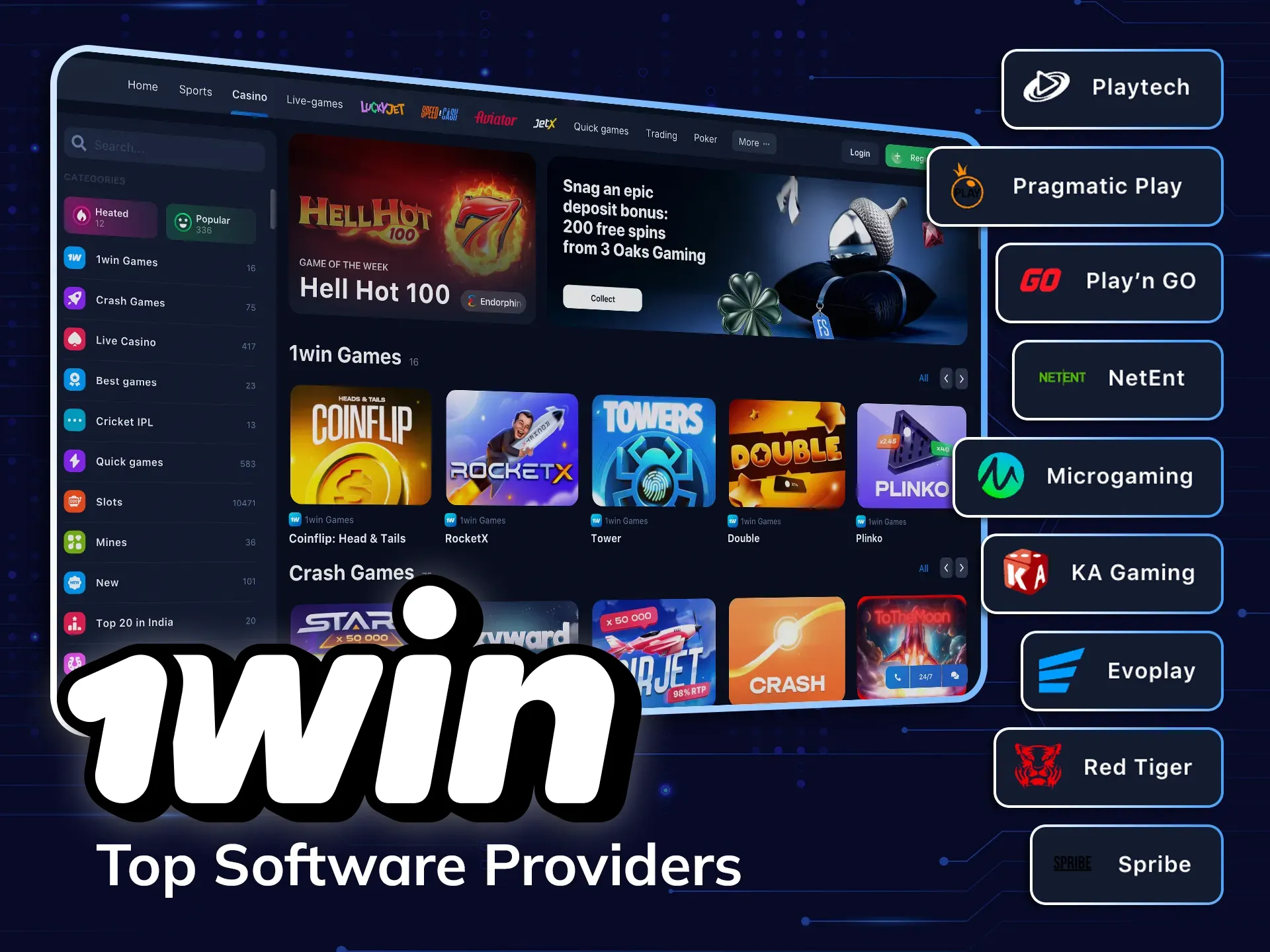 जानें कि 1Win कुछ सर्वाधिक प्रतिष्ठित सॉफ्टवेयर डेवलपर्स के साथ कैसे काम करता है।