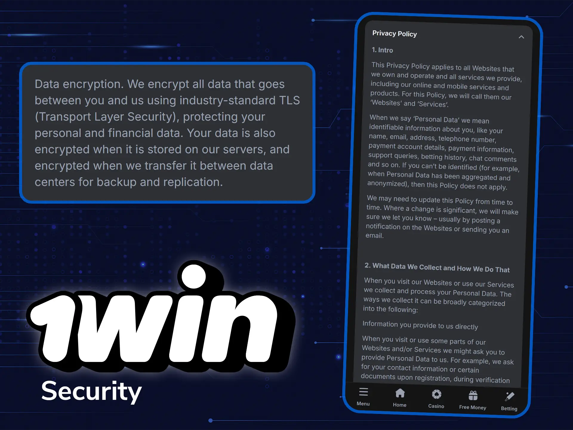 See how 1Win cares about security and data protection.
