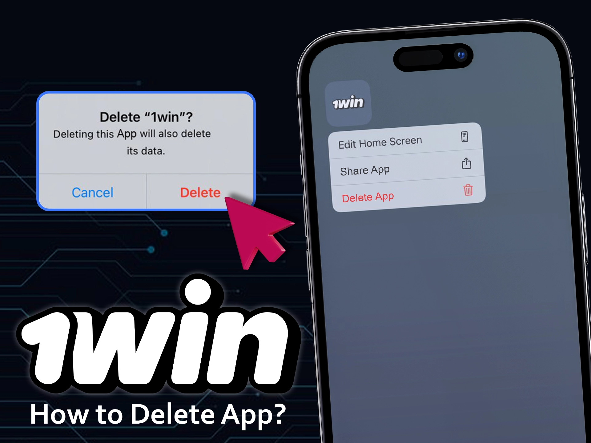 Find out how to remove the 1win app from your smartphone.