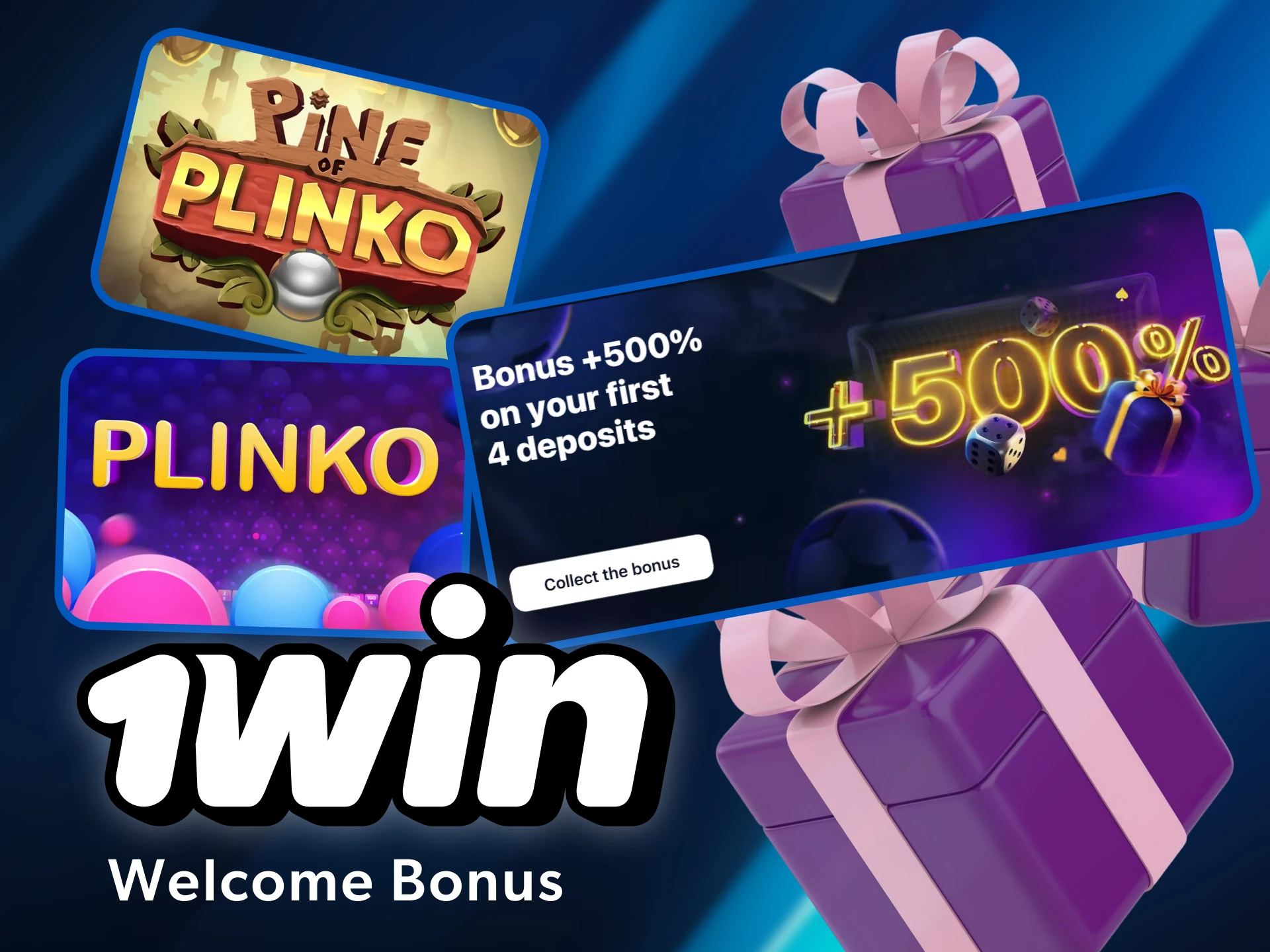 Claim your welcome bonus on your first deposit at the 1win online casino.